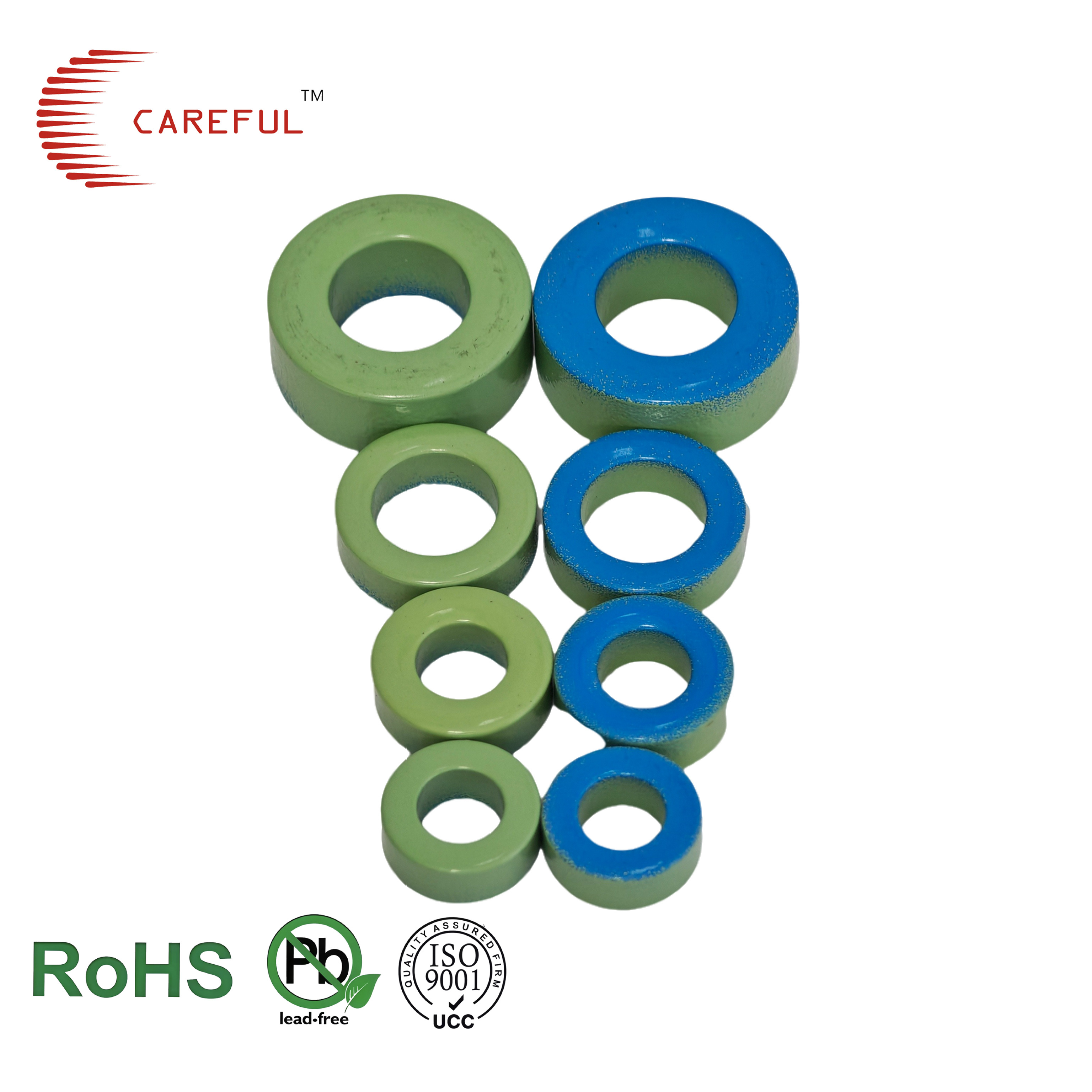 Careful Fe-Si Iron Powder Core with High Saturation for PFC Inductor Circuits RoHS REACH