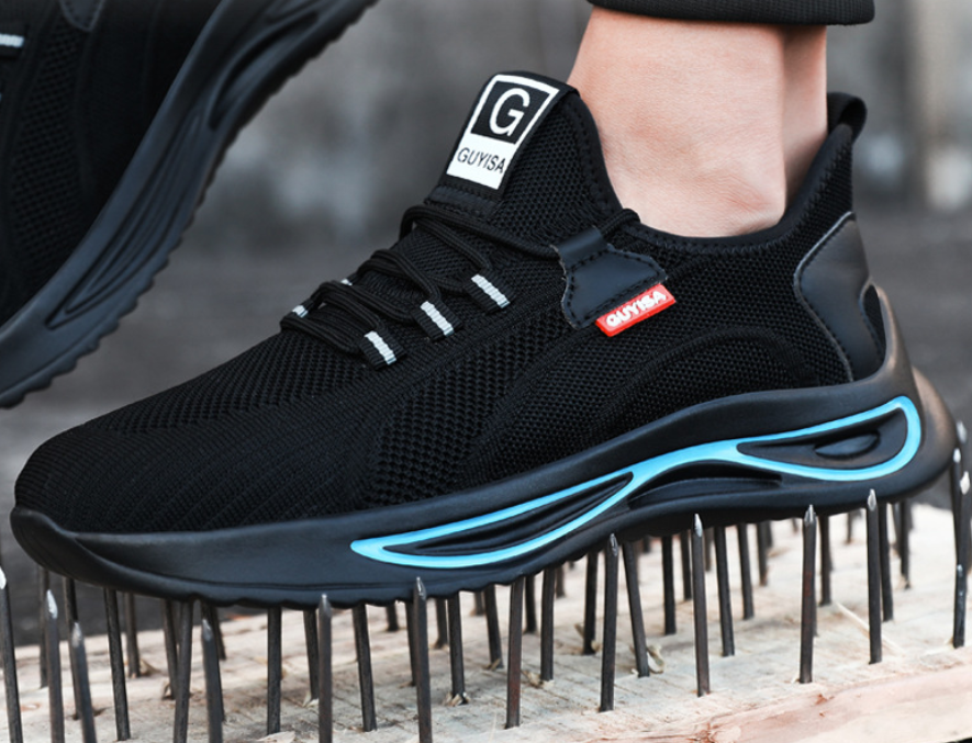 Men’s Lightweight Breathable Insulated Safety Shoes 10KV Electrical Work Boots Steel Toe Anti-Smash Puncture-Resistant Summer Electrician Shoes