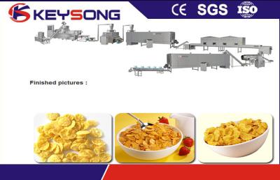 Twin Screw Extruder Corn Flakes Making Machine , Corn Flakes Processing Line Machine