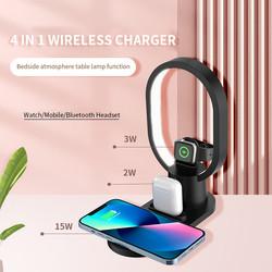 LED Magnetic Multifunctional Wireless Charger Iphone Airpods Watch Use