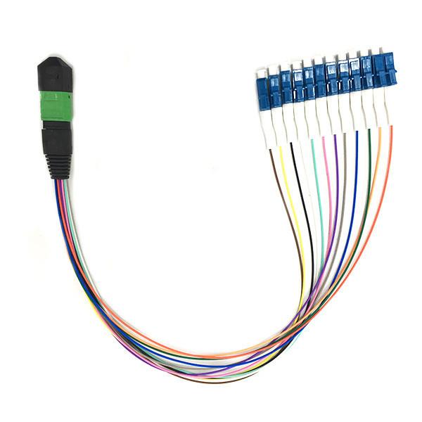 12 Fiber MPO MTP Patch Cord MPO-LC UPC 0.9mm Fiber G657A1 G657B3