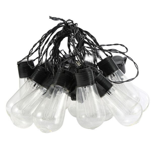Solar LED Edison Bulb String Lights for Outdoor Christmas Decorations Patio 6lm 1-