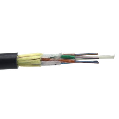 Cabo de fibra ótica exterior do núcleo ADSS do único modo 24