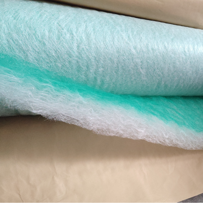 Wholesale Gradient-Density Polyester Fiber Floor Filter Cotton Roll for Spray Booth Paint Mist Filtration with Tear-Resistant Hot-Pressed Structure and Custom Sizes