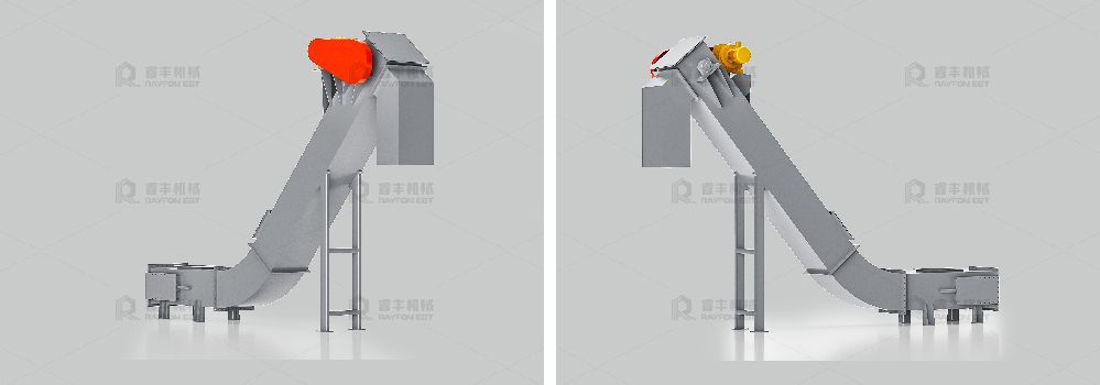 Stainless Steel Scraper Conveyor Low Noise Conveyor Equipment For Plastic Recycling