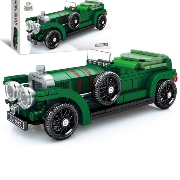 Kit de construção de modelos de simulação de carros antigos para crianças e meninas Outros brinquedos educativos