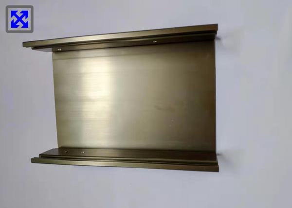 Champagne Color Electrophoresis CNC Aluminum Profile For Industrial Cover