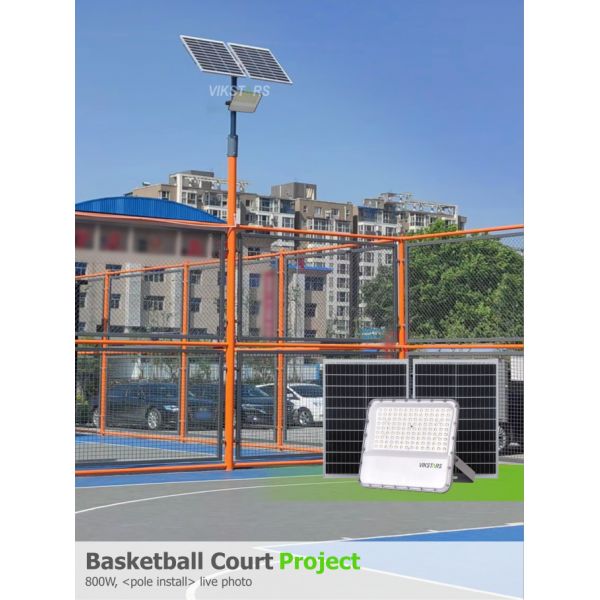 600W 800W 1000W Lumières solaires pour stades de sport en plein air IP66 étanche