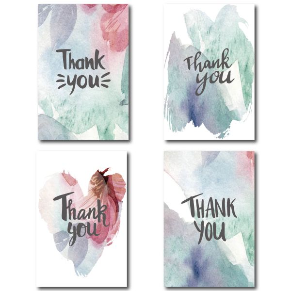 Tarjeta de bodas de diseño colorido Acuarela pintura al óleo Tarjeta postal con impresión offset