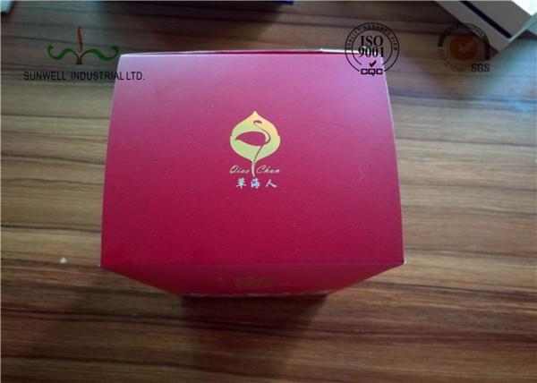 O vinho cor-de-rosa do retângulo Handcrafted caixas de presente com logotipo personalizado, caixa de empacotamento do óleo cosmético