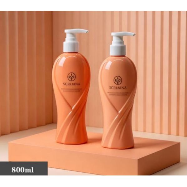 Customized Plastic Luxury Shampoo Bottles 800ml PET Bottle