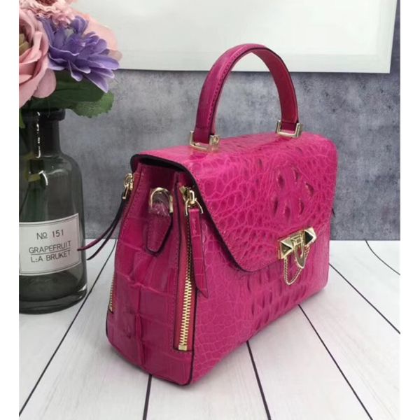 Exotic Genuine Crocodile Skin Woman Orange Purse Authentic Alligator Leather Lady Handbag Female Crossbody Shoulder Bag