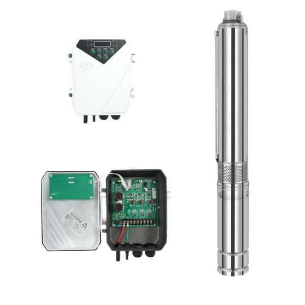 1.25 インチ出口ポート 48V/72V 電圧と最大 95m の太陽光潜水井ポンプ