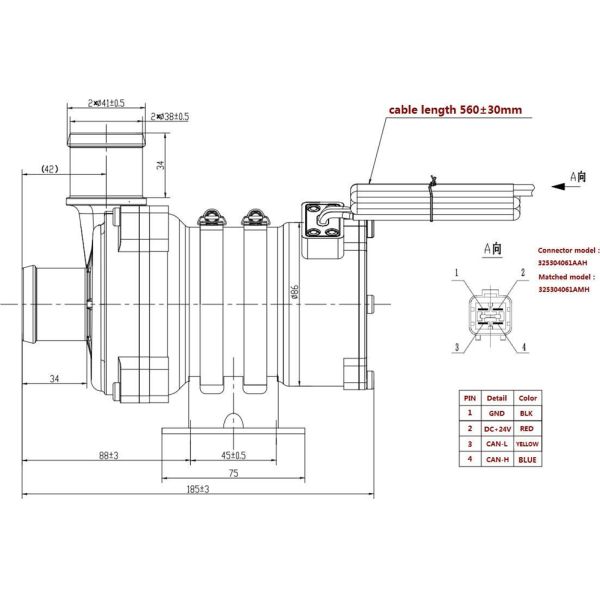 безщеточный постояннотоковой насос мотора 240W для охлаждения оборудования накопления энергии