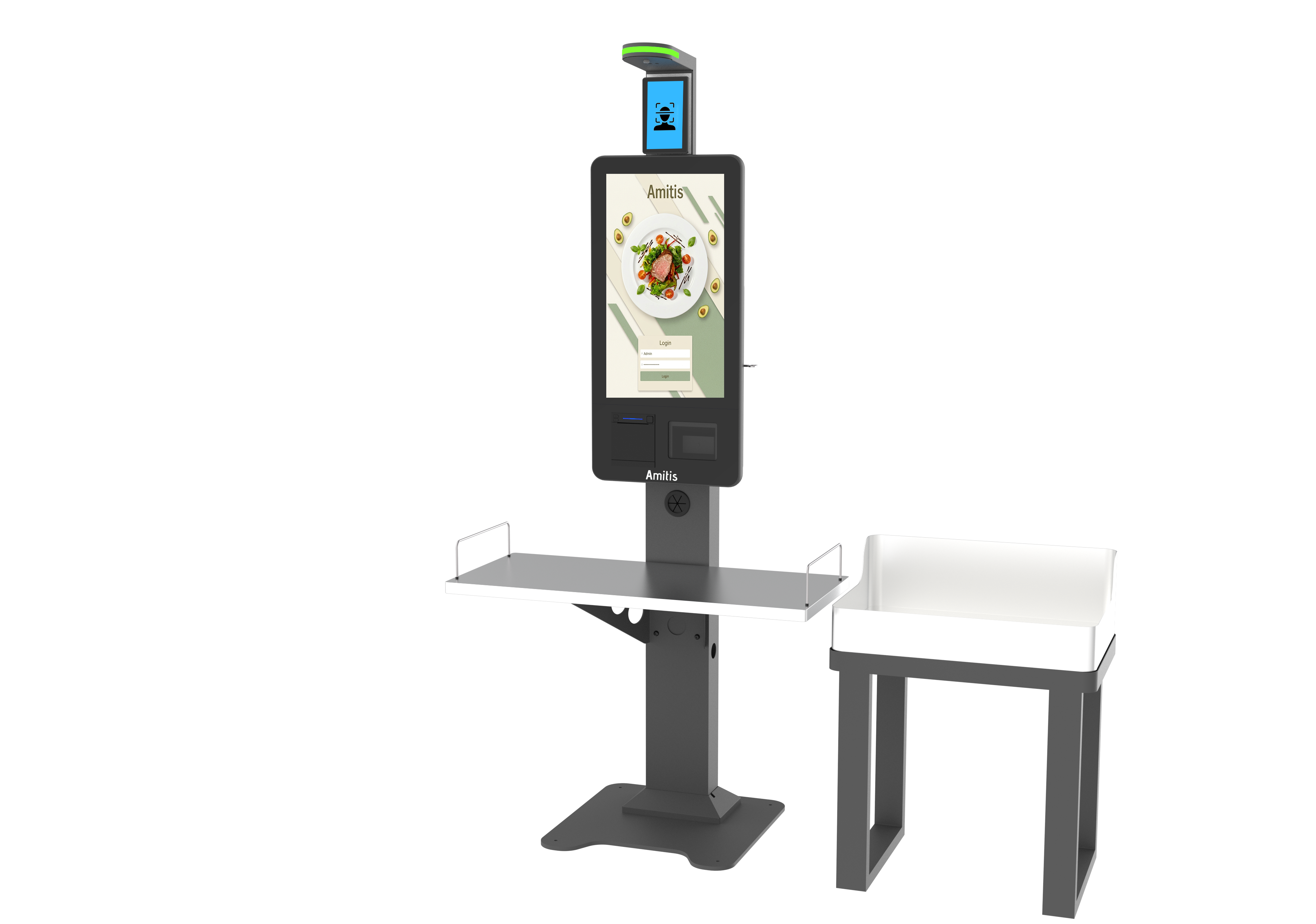 21.5 Self Checkout Kiosk Intel N95 i5 RK3576 Win10 Android Linux Thermal Printer NFC System