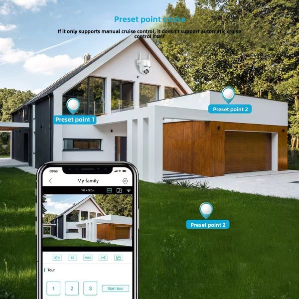 8MP Outdoor Smart Home Security Package PTZ Camera Surveillance IP66 Waterproof