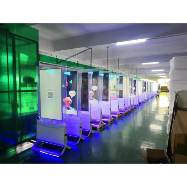 55 kiosque mobile ultra-mince d'intérieur d'écran d'affichage à cristaux liquides de côté de double d'Android de moniteur d'affiche de Signage de QLED Floorstand Digital