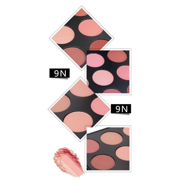 Профессиональный макияж стороны краснеет цвет для справедливой кожи, естественный смотреть краснеет набор макияжа