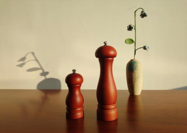 Adjustable Roman Columns Classic Wooden Mill Salt And Pepper Grinder Set  Fine Seasoning Set