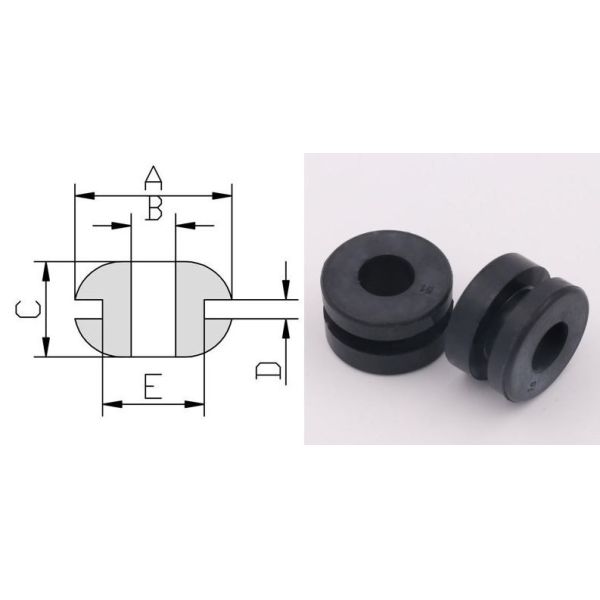 Black Medical EPDM OEM Silicone Rubber Grommet