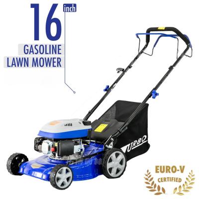 Lawn Mower 16 Garden Gasoline Hand Push Self-Propelled Lawn Mower Manual Lawn Mower