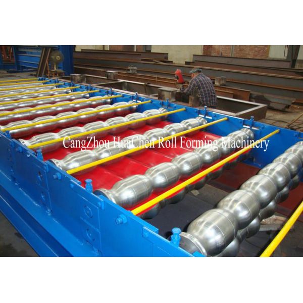 Алюминиевый крен рифленого листа формируя машину для плитки крыши 0,3 до 0.7mm