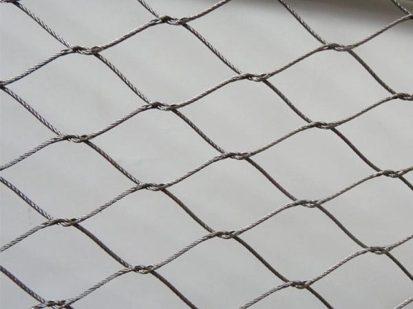 Hand Woven Stainless Steel Rope Mesh 304 7x7 For Zoo Animal Protection