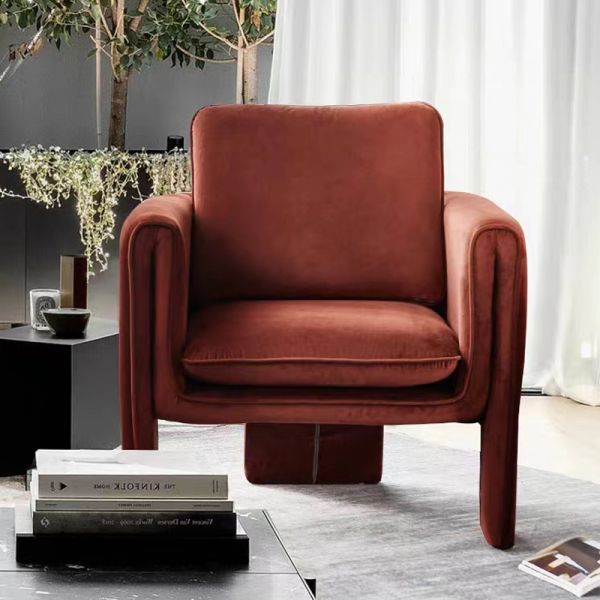 Comfortable Luxury Velvet  Stylish Fabric Armchair 900mm Height