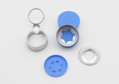 32mm Blue Infusion Medicinal Vial Caps With Ring Pull Customized Logo And Size