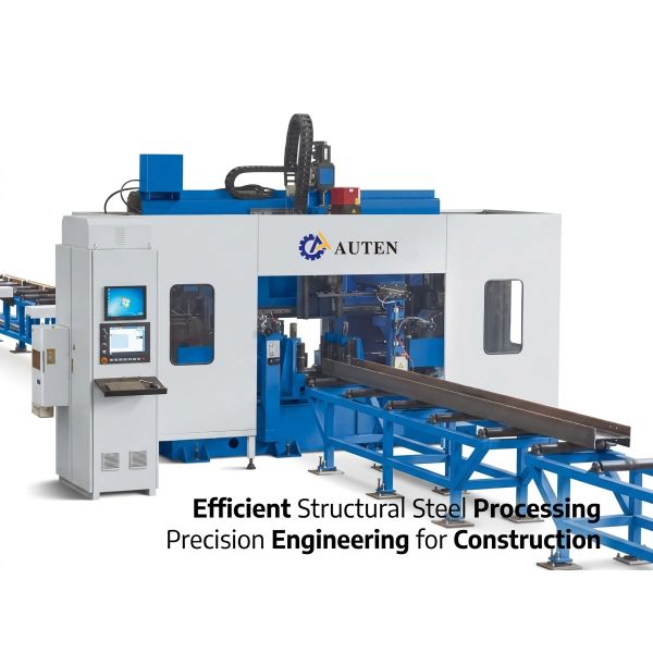 Construction Engineering Bridge Project Cnc Beam Drilling Machine Line BT40 Main Spindle