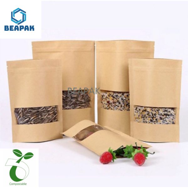 Flat Bottom Custom Printed Biodegradable Coffee Bags