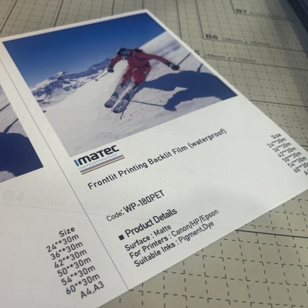 Front Print Backlit Film 210 Microns High Quality PET Film For Advertisement Poster