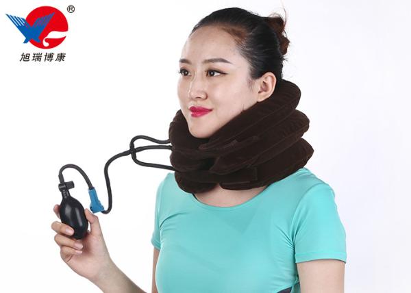 Instant Pain Relief Cervical Neck Traction Device Air Inflation Conform To Body Mechanics