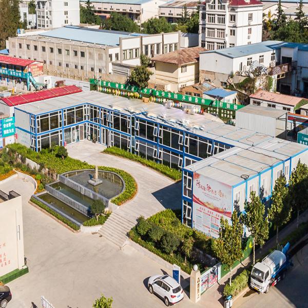 Customized Color Flat Pack Container Home with Shower Toilet and Office Building