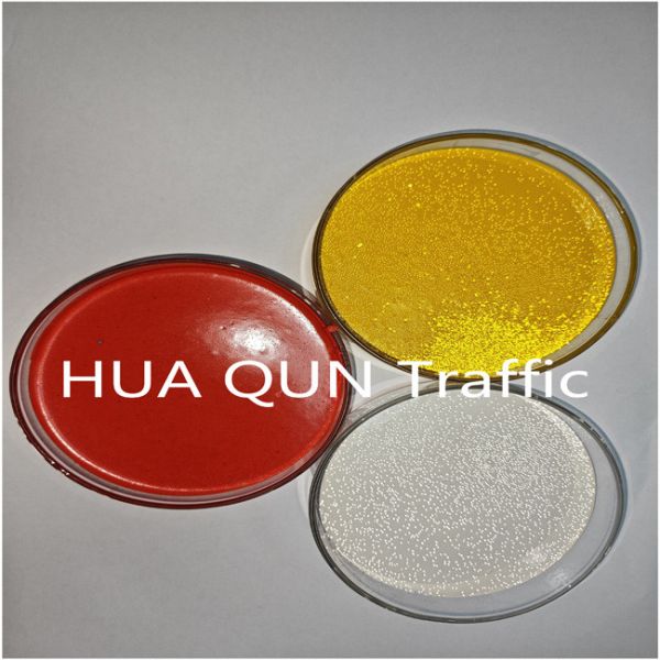 White and Yellow Reflective Street Paint , C5 Resin Sidewalk Marking Paint