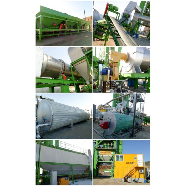 Серый горячий завод битума смешивания 160t/H с пылевым фильтром дома
