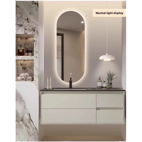 Oval LED Smart Bathroom Mirror - Wall Mounted Vanity Mirror with Touch Switch