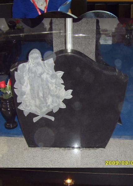 Absolute Black Granite Memorial Stones Slab Sawn Natural Split Face