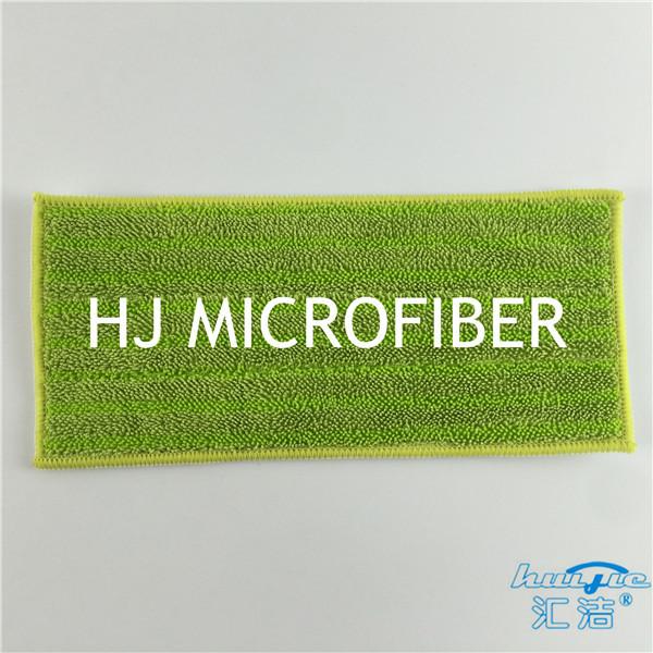 Cabeças do espanador da limpeza do assoalho de pano da pilha da torção das almofadas do espanador do reenchimento do banho de Microfiber da cor verde