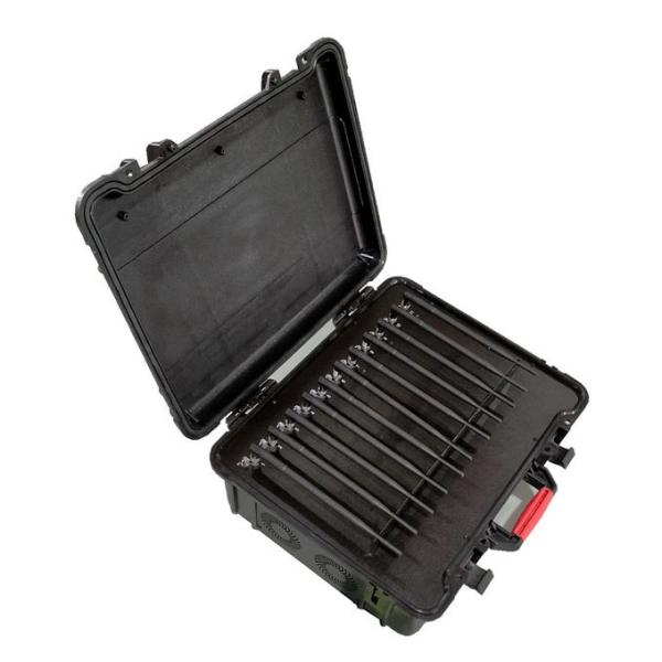 Jammer portátil do sinal dos canais 2W 10 5G da mala de viagem 40m