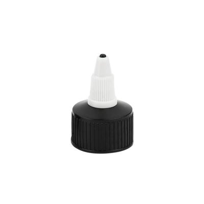 Black Plastic Twist Cap Pointed Nozzle Jelly Cap 24/410 Squeeze Bottle Caps For Glue