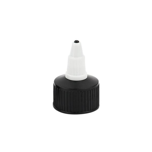 Black Plastic Twist Cap Pointed Nozzle Jelly Cap 24/410 Squeeze Bottle Caps For Glue