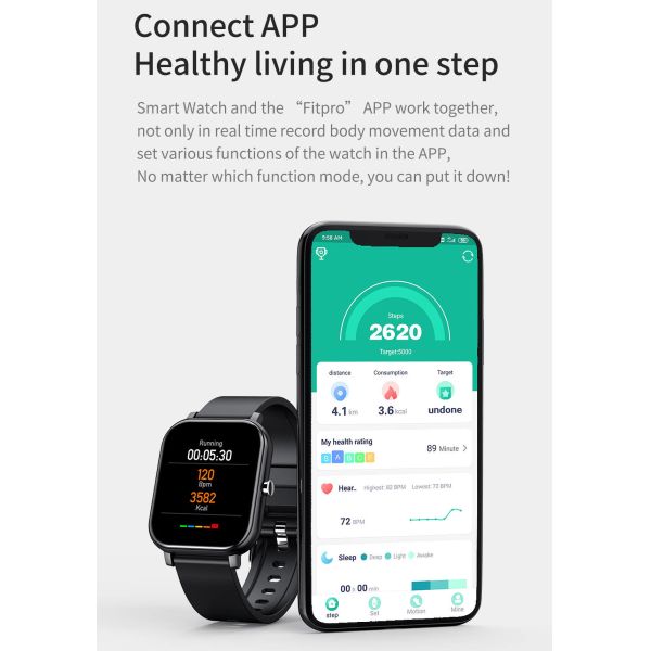 Boys Exercise Monitor 1.54 Inch Smart Watch 200mAh Long Battery Time Sleep Detection