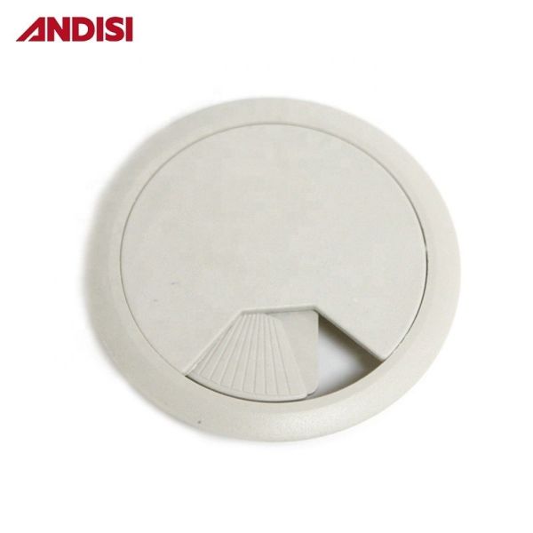 Office Desk Cable Grommet Brush Box for Furniture Modern Design Wire Cable Outlet Box