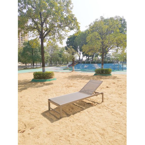 Upgrade Your Beach and Pool Experience with this Metal Outdoor Patio Wave Chaise Lounger