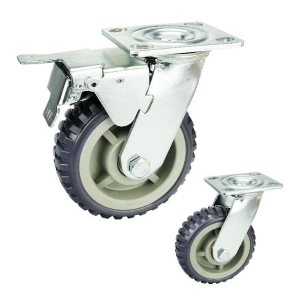 150mm 280kg Loading Heavy Duty Casters With Brake