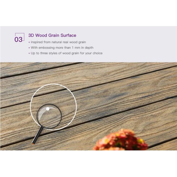 UV Resistant Grey Solid Composite Decking Trim Boards Eco Wood Lumber