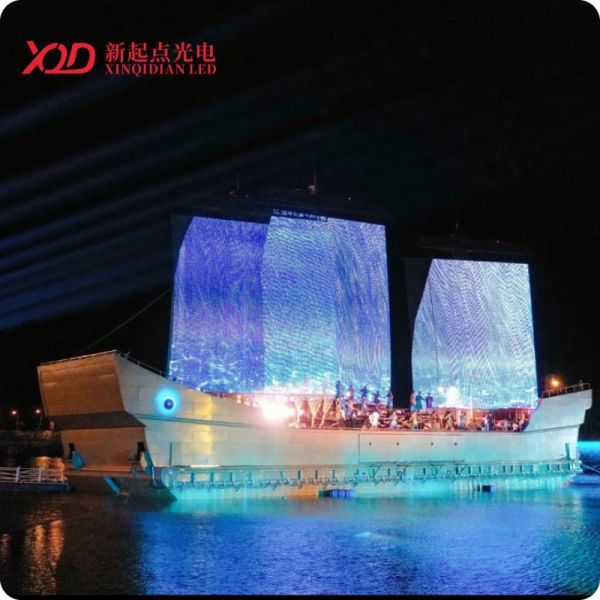 Display de malla LED de control DMX512 de alta definición para publicidad interior y exterior