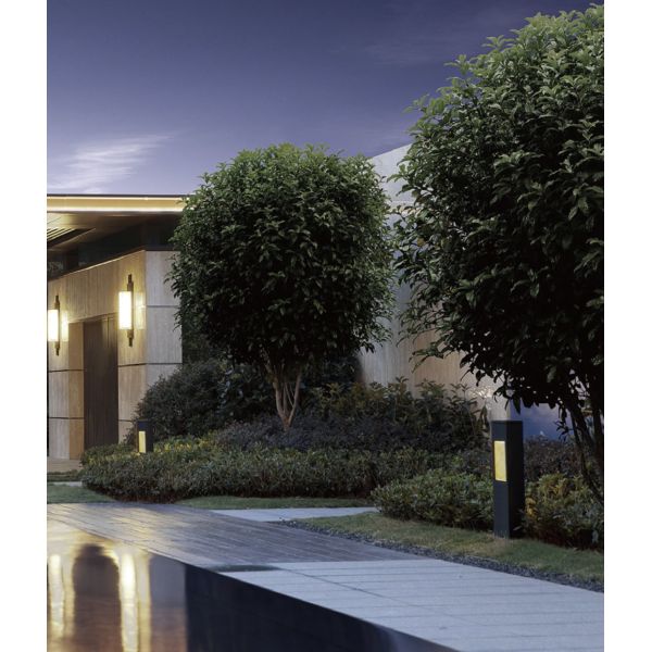 COB LED Bollard Light Optical Lens 12W LED Lawn Lights 3000K Exterior Garden Light