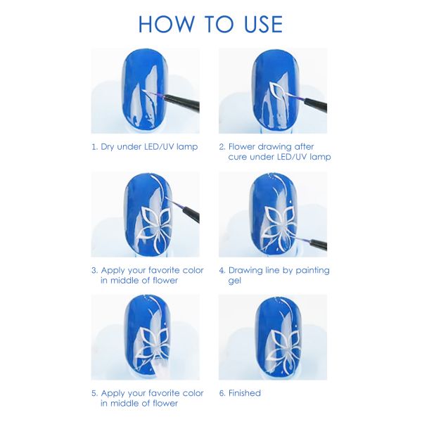 Non-Toxic Vegan Oem Gel Painting for Professional Nail Art Soak Off UV LED Private Label Color